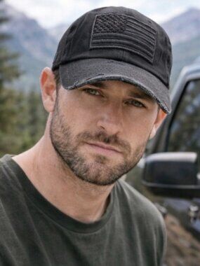 KBETHOS Black American Flag Hat Distressed Tactical USA Adjustable Cap New